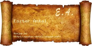 Eszter Antal névjegykártya